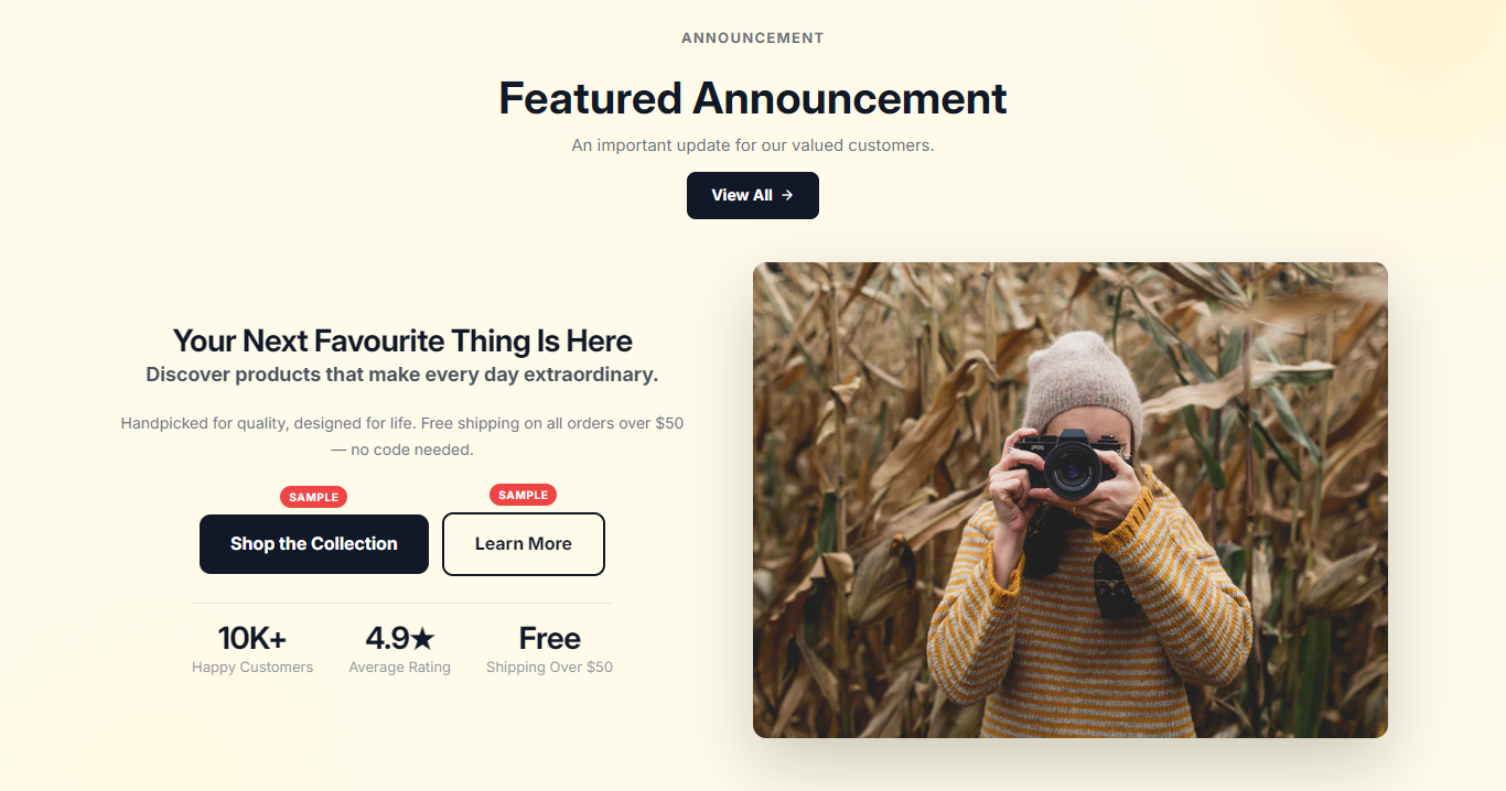 How to Add an Announcement with CTA Button in Shopify ?