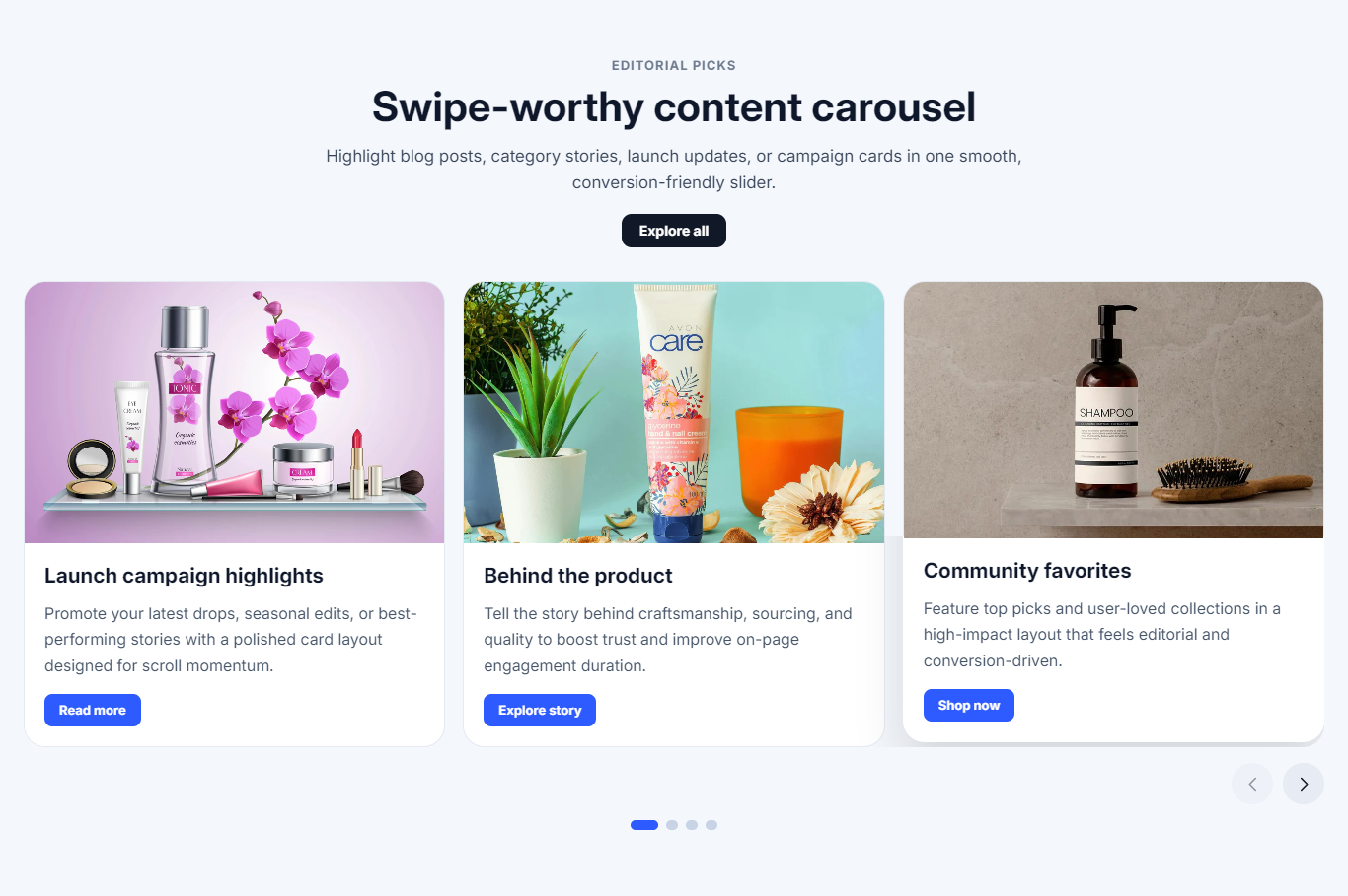 How to Add a Content Carousel in Shopify?