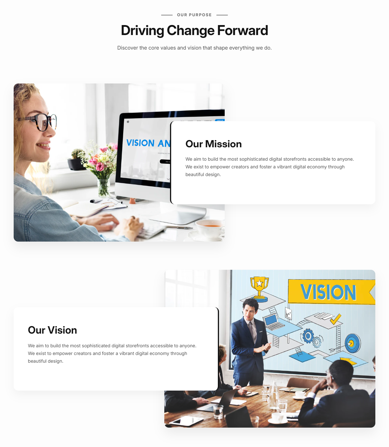 How to Add a Mission/Vision Block in Shopify?