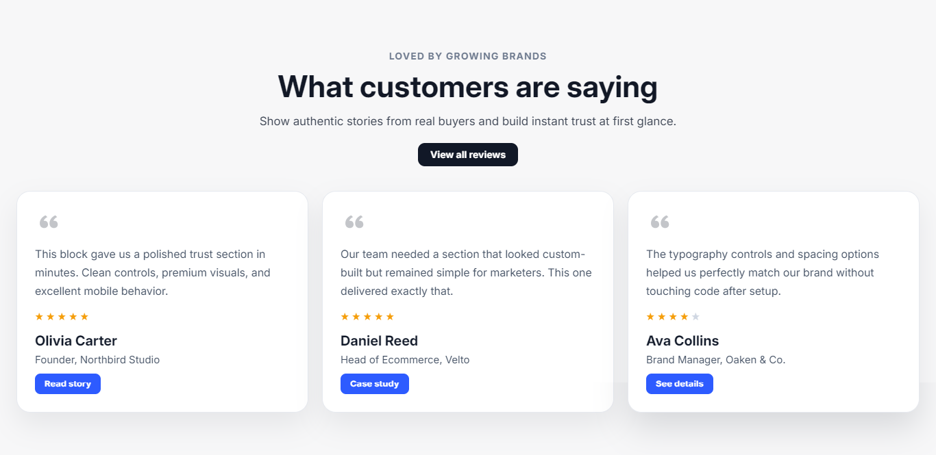 How to Add a Quote/Testimonial Block in Shopify?