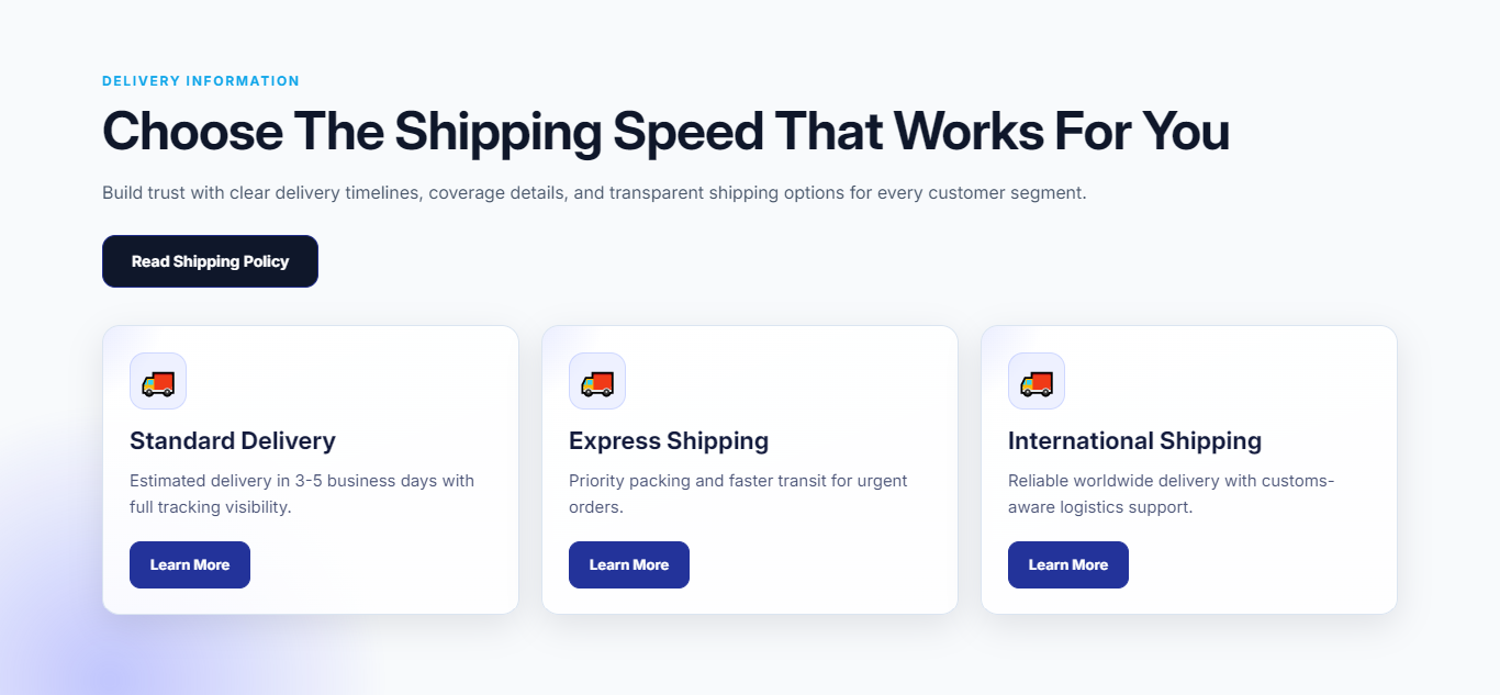 How to Add a Shipping Info Block in Shopify?